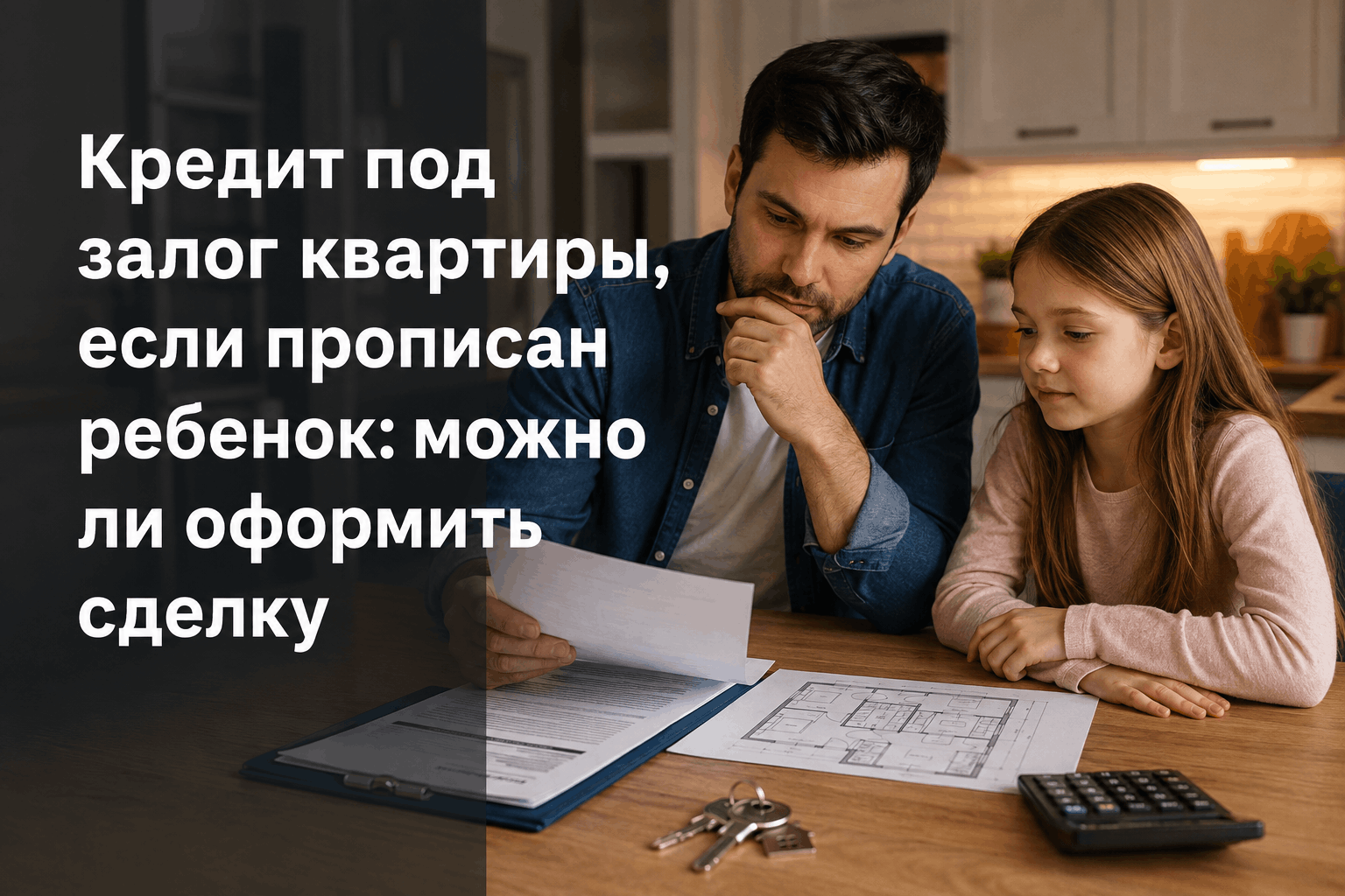Кредит под залог квартиры, если прописан ребенок: можно ли оформить сделку
