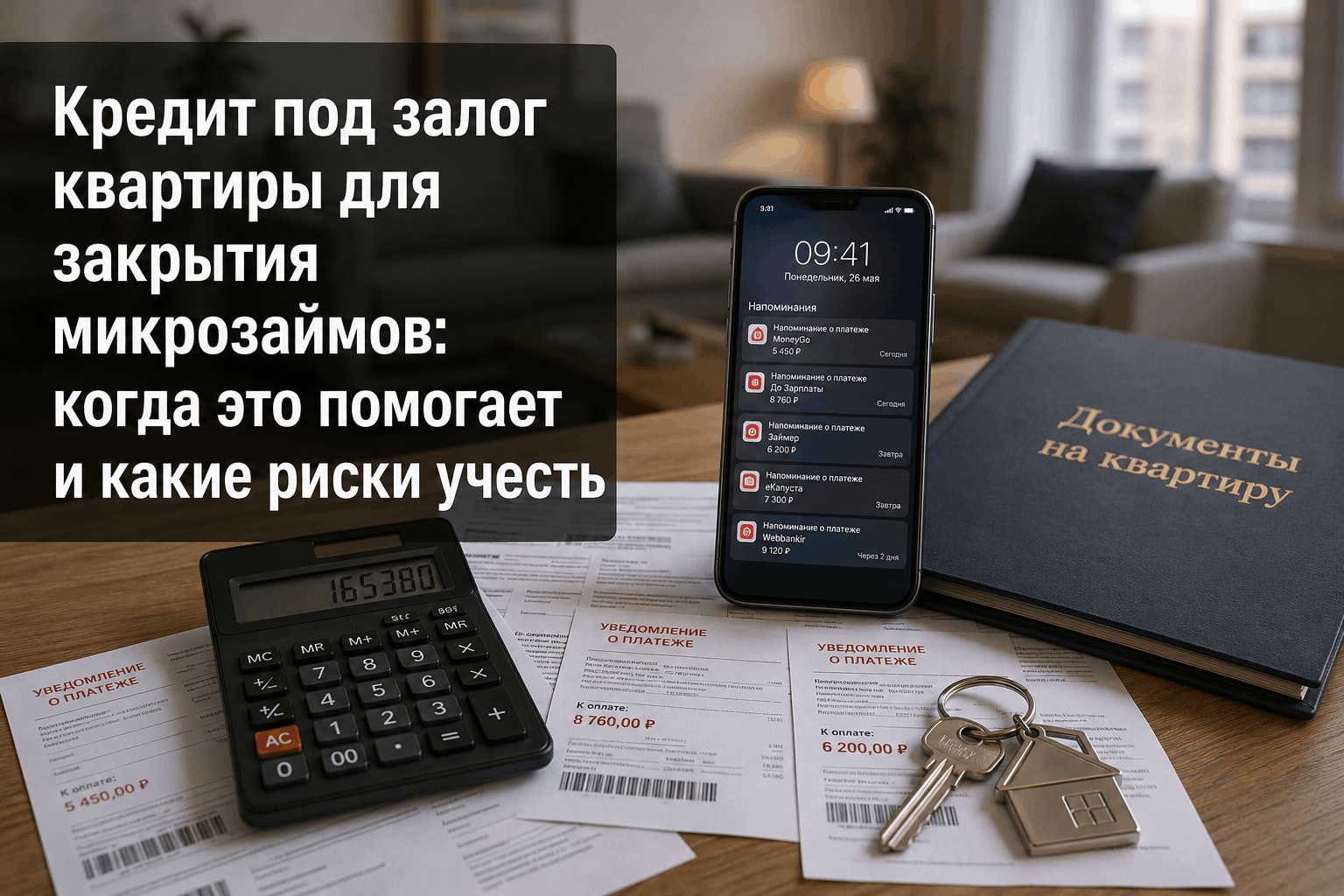 Кредит под залог квартиры для закрытия микрозаймов: когда это помогает и какие риски учесть
