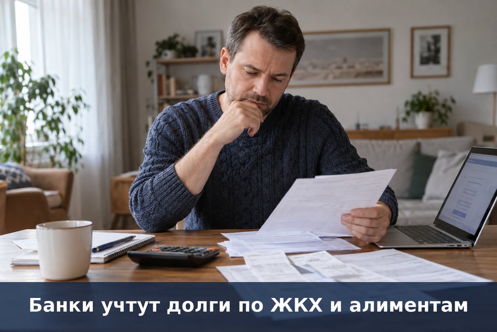 Банки смогут учитывать долги по ЖКХ и алиментам при рассмотрении кредита