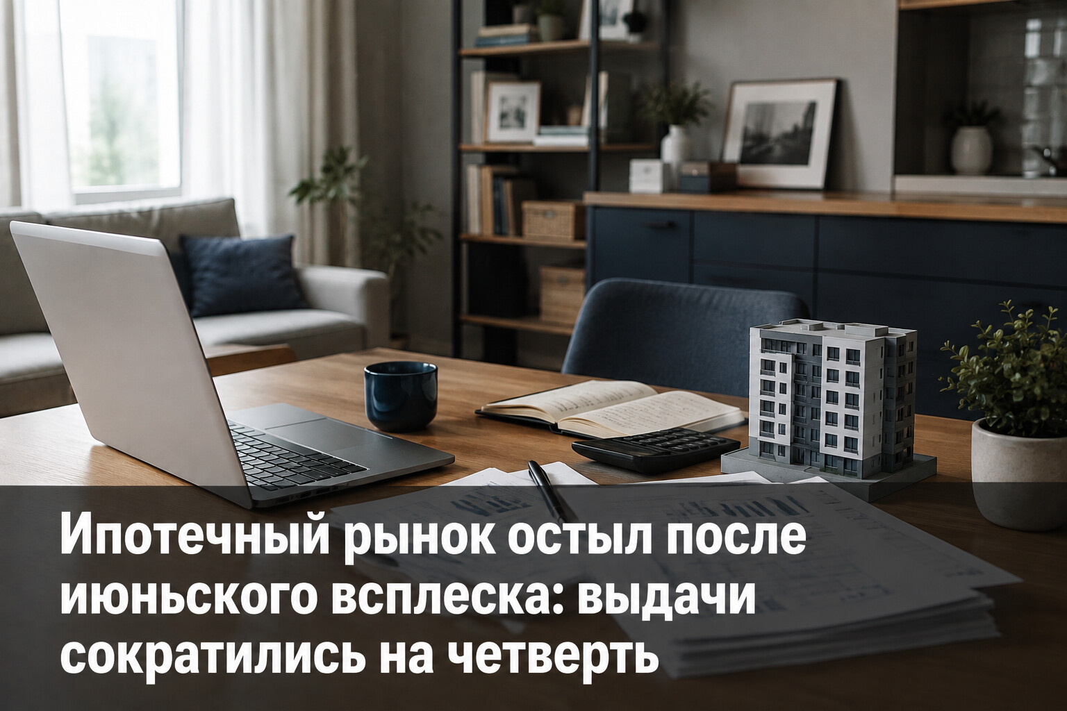 Ипотечный рынок остыл после июньского всплеска: выдачи сократились на четверть