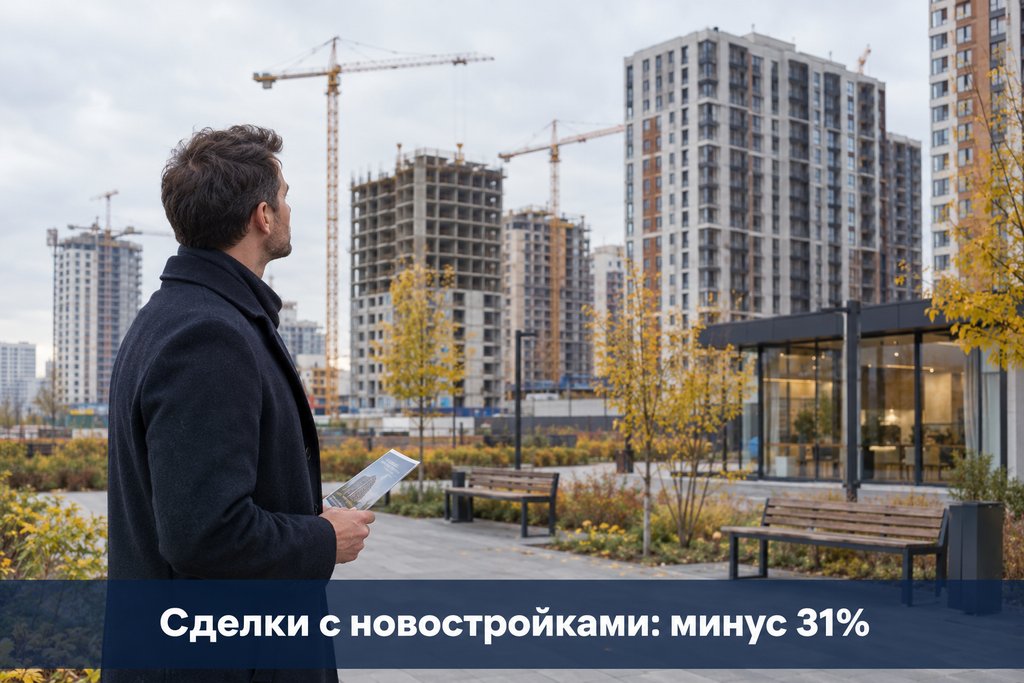 Количество сделок с новостройками в Москве сократилось на 31% за девять месяцев 2026 года